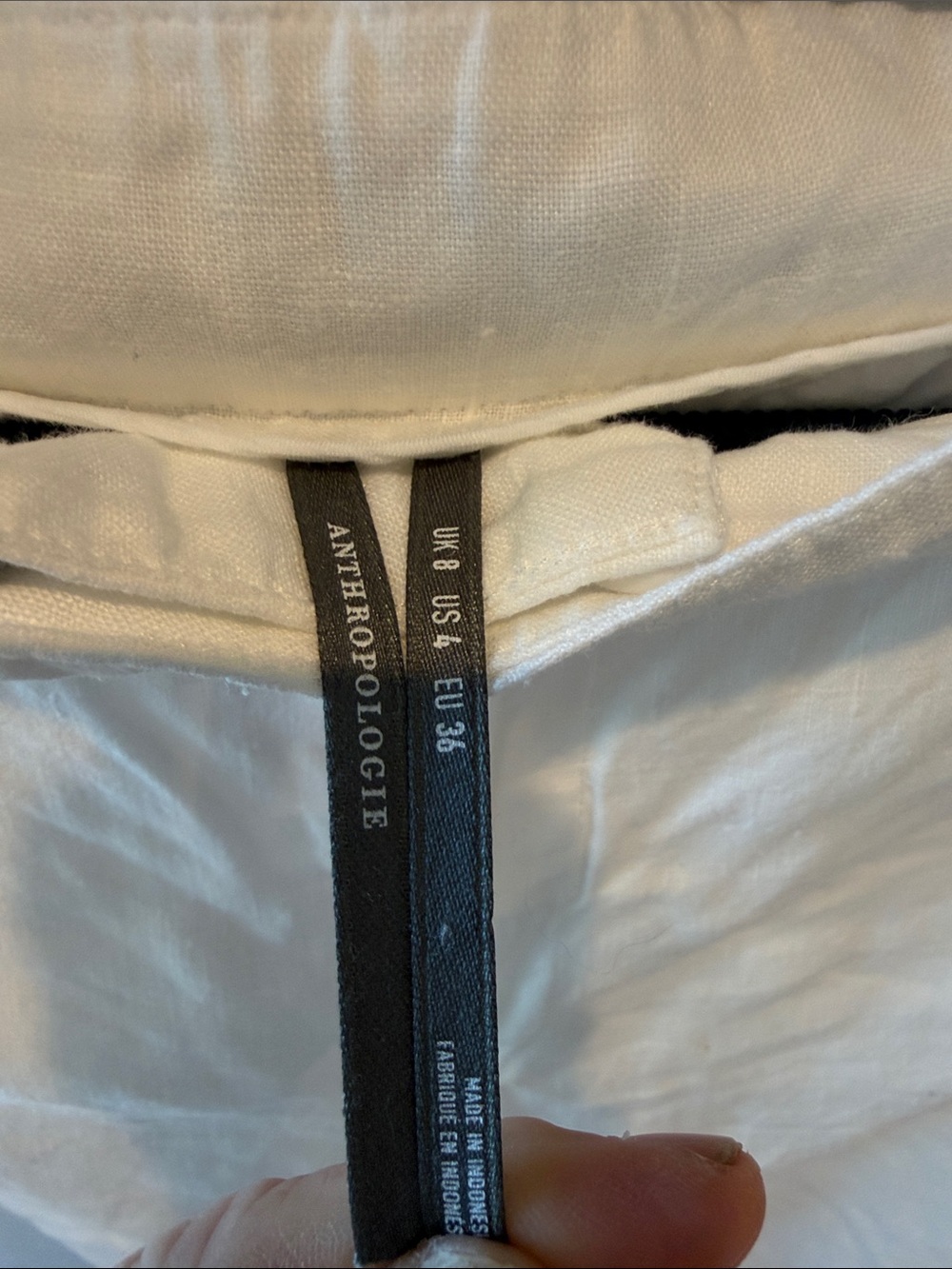 Anthropologie White Linen Wide Leg Pants - Picture 2 of 8